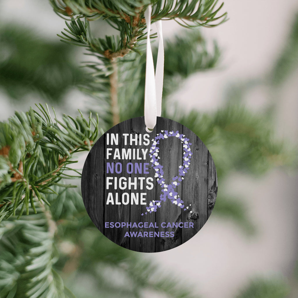 Esophageal Cancer Awareness Christmas Ornament