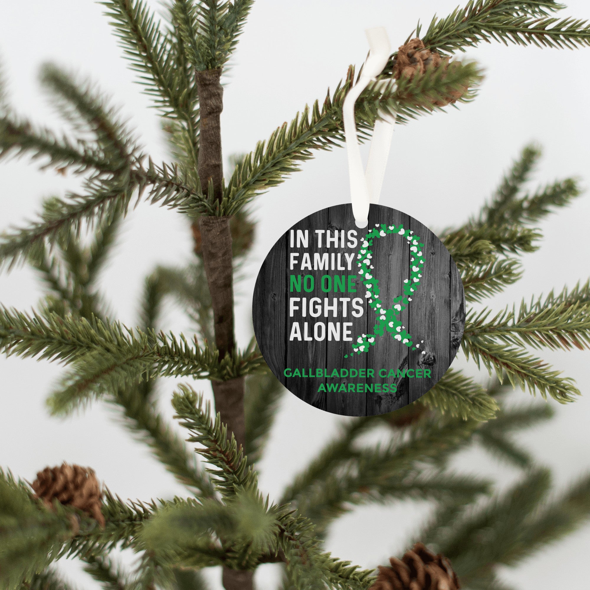 Gallbladder Cancer Awareness Christmas Ornament