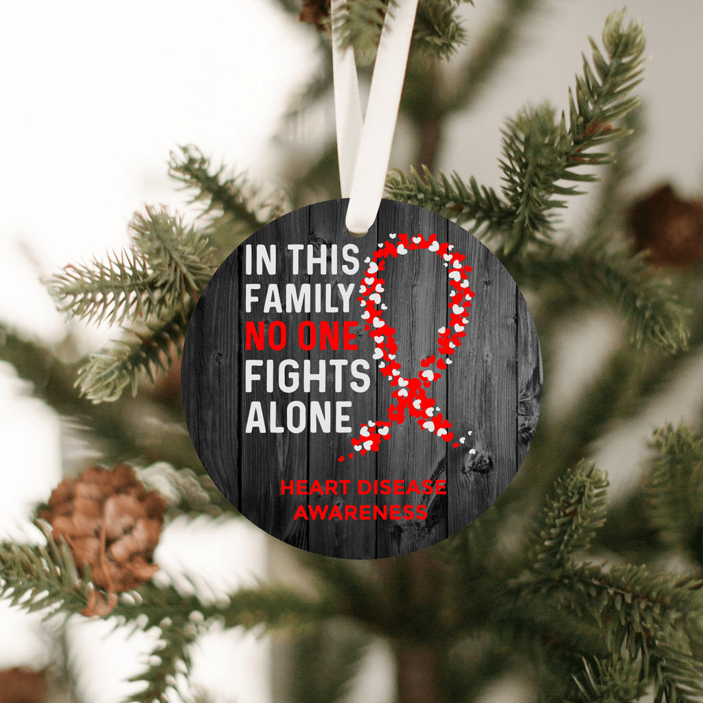 Heart Disease Awareness Christmas Ornament