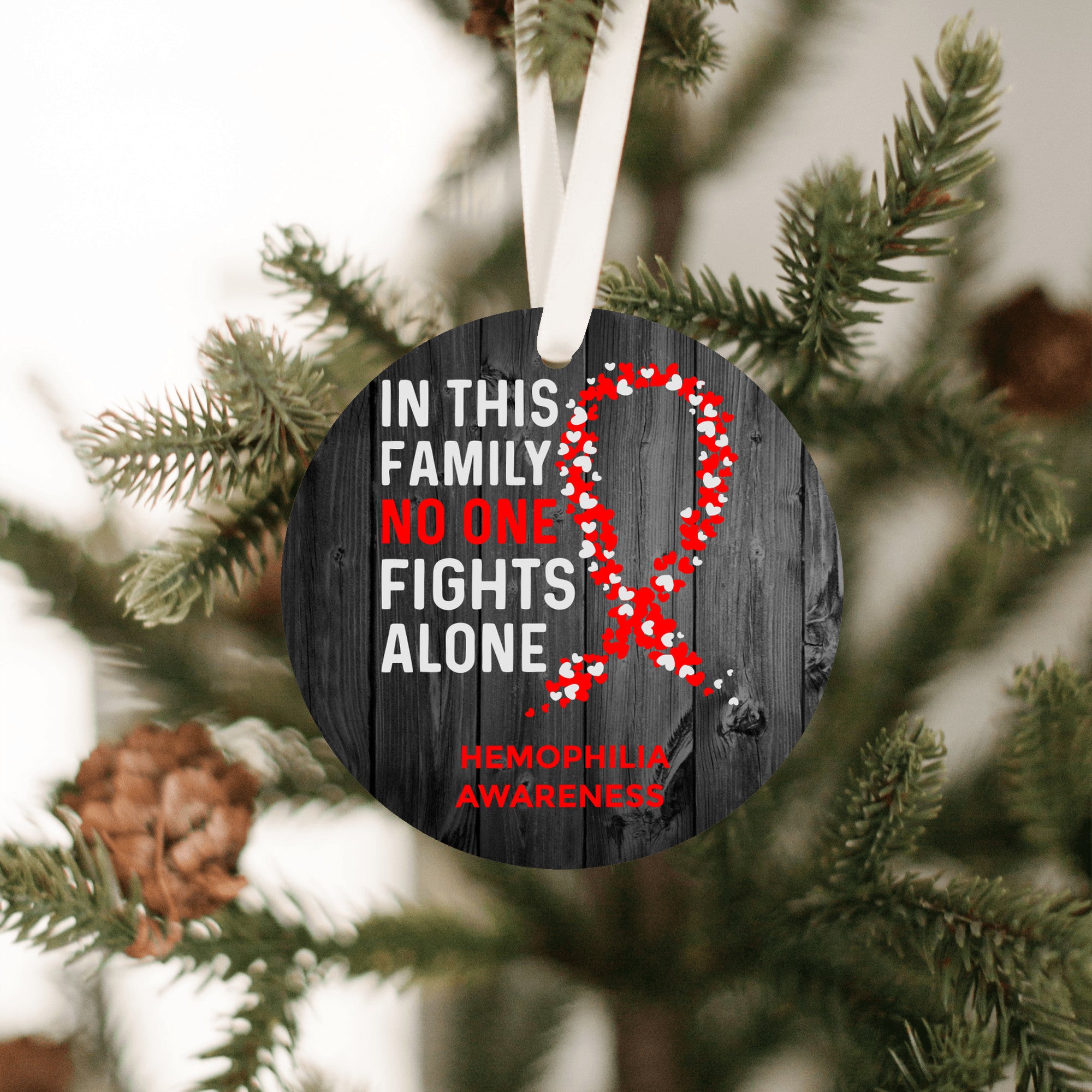 Hemophilia Awareness Christmas Ornament