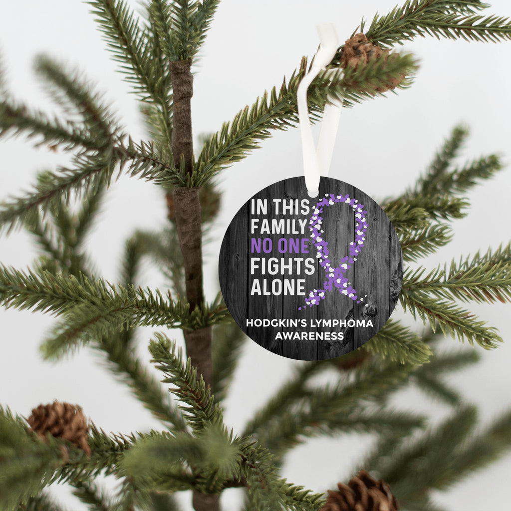 Hodgkin's Lymphoma Awareness Christmas Ornament
