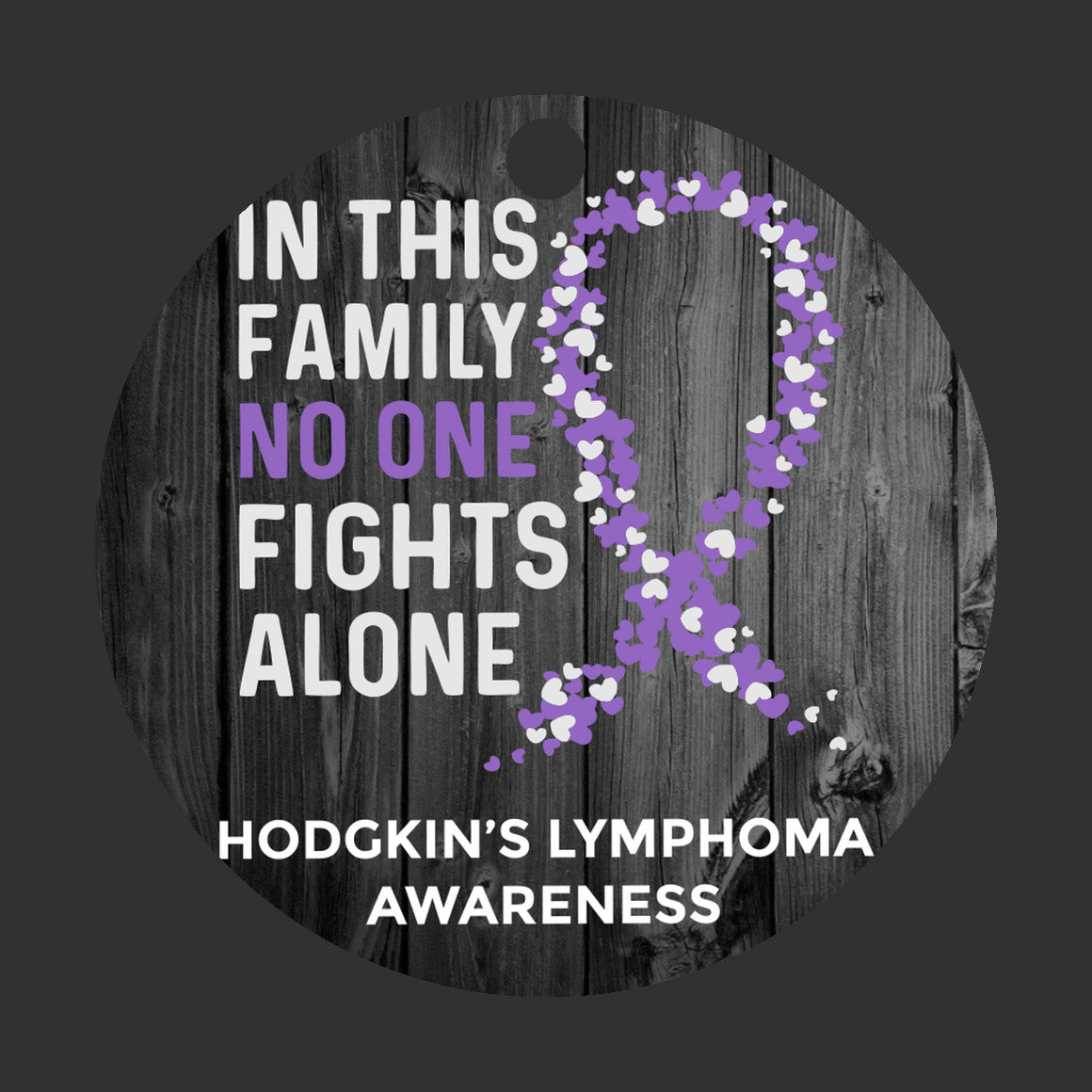Hodgkin's Lymphoma Awareness Christmas Ornament