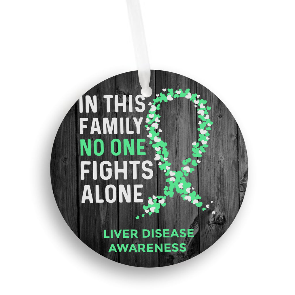 Liver Disease Awareness Christmas Ornament