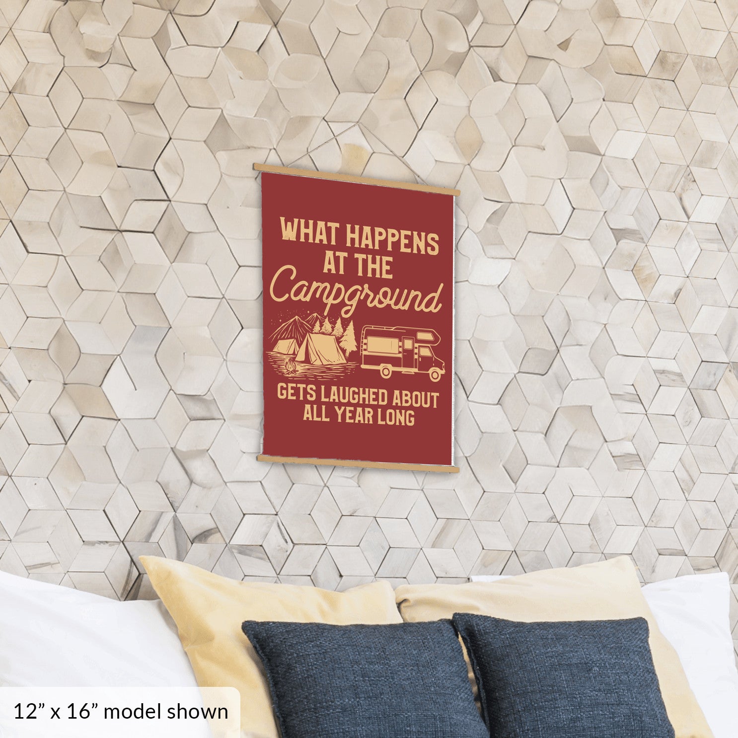 What Happens At The Campground Hanging Canvas