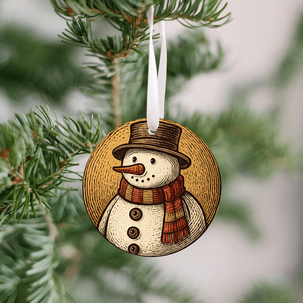 Rustic Snowman Christmas Ornament Tree decroration