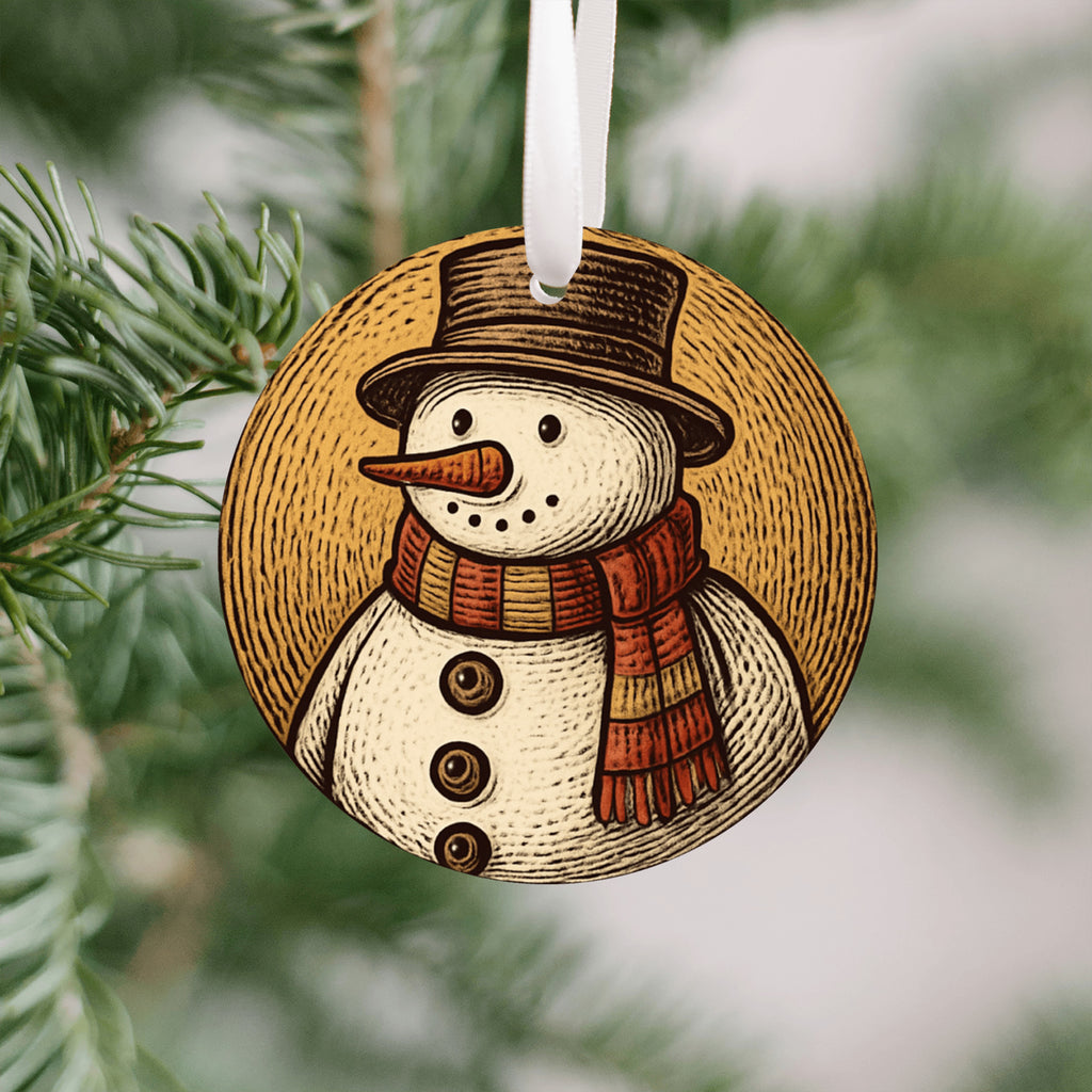 Rustic Snowman Christmas Ornament Tree decroration