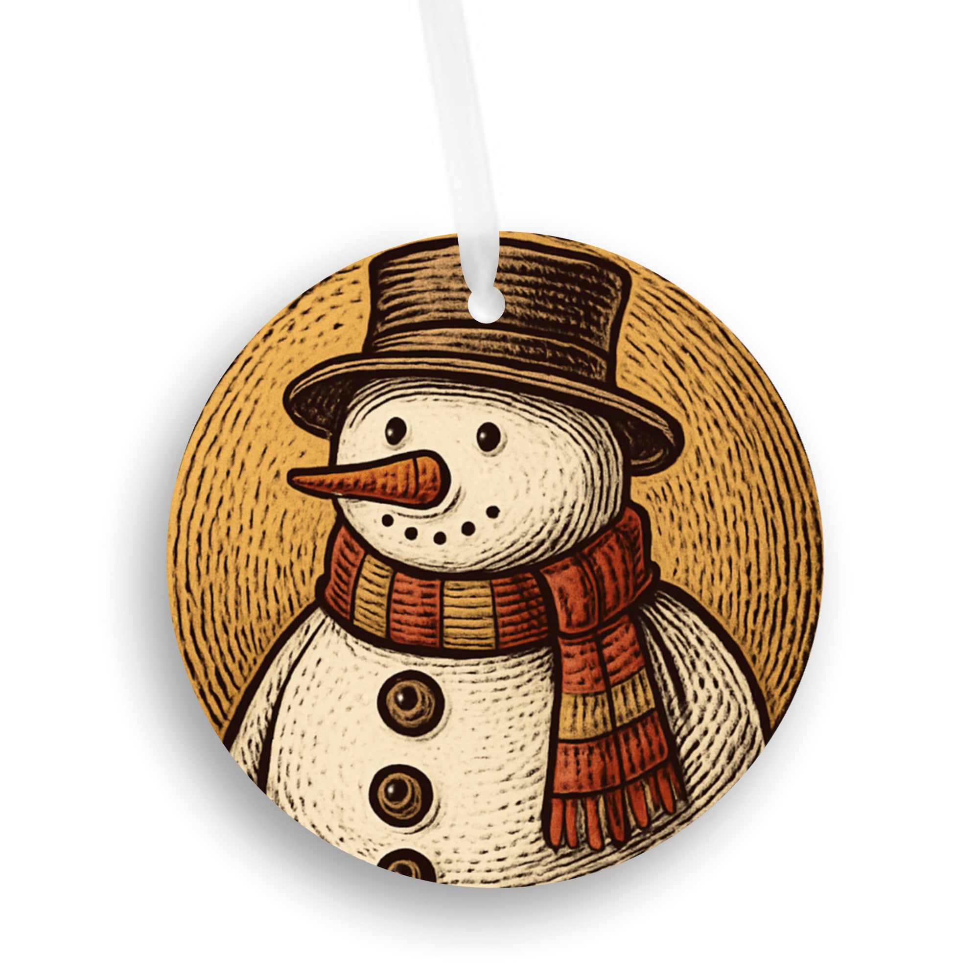 Rustic Snowman Christmas Ornament Tree decroration