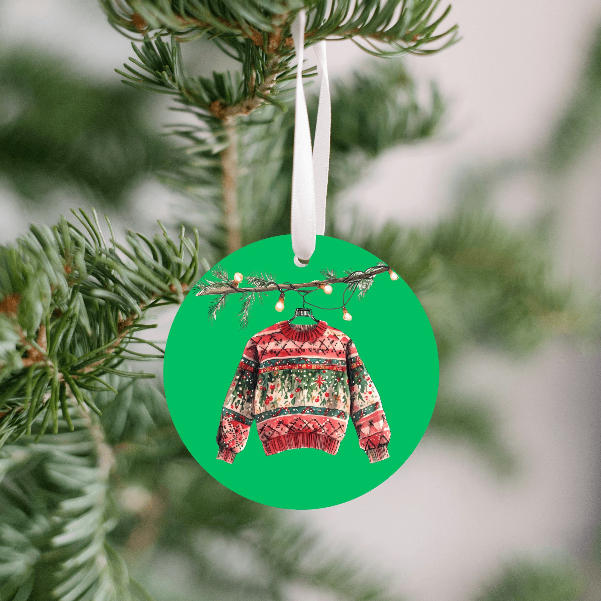 Christmas Sweater Ornament - Ugly Sweater Tree Decoration - Funny Xmas Keepsake for Family & Friends