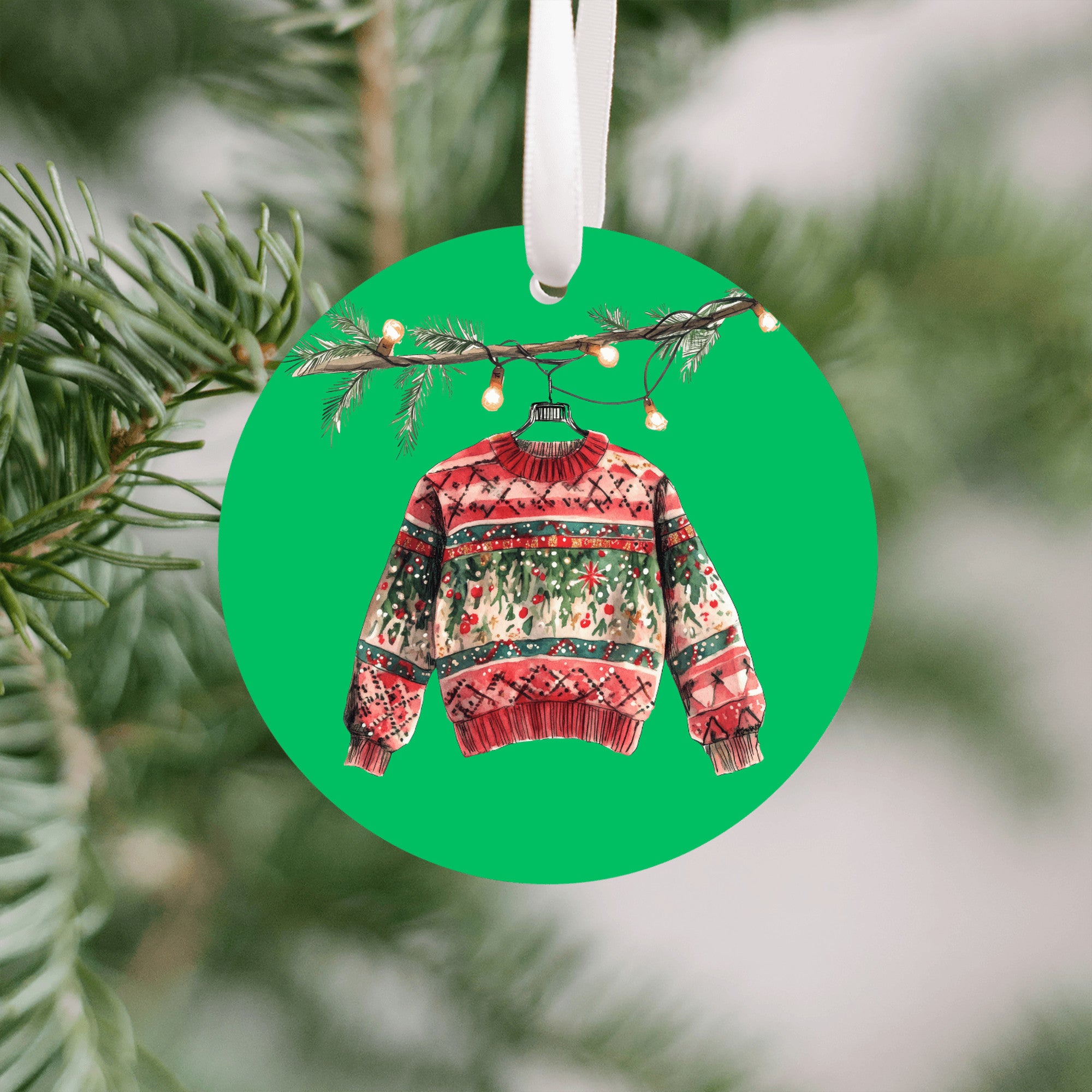 Christmas Sweater Ornament - Ugly Sweater Tree Decoration - Funny Xmas Keepsake for Family & Friends