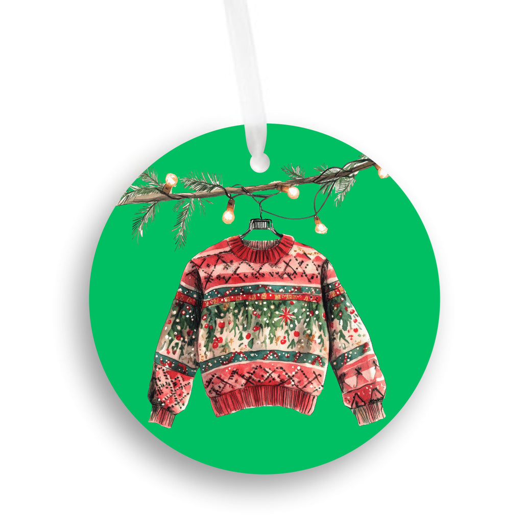 Christmas Sweater Ornament - Ugly Sweater Tree Decoration - Funny Xmas Keepsake for Family & Friends